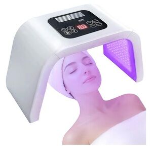 White LED Facial Treatment Device with Digital Display